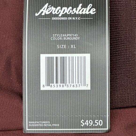 Aeropostale Men’s Burgundy Track Jacket Size: XL, New with Tags - Picture 6 of 6